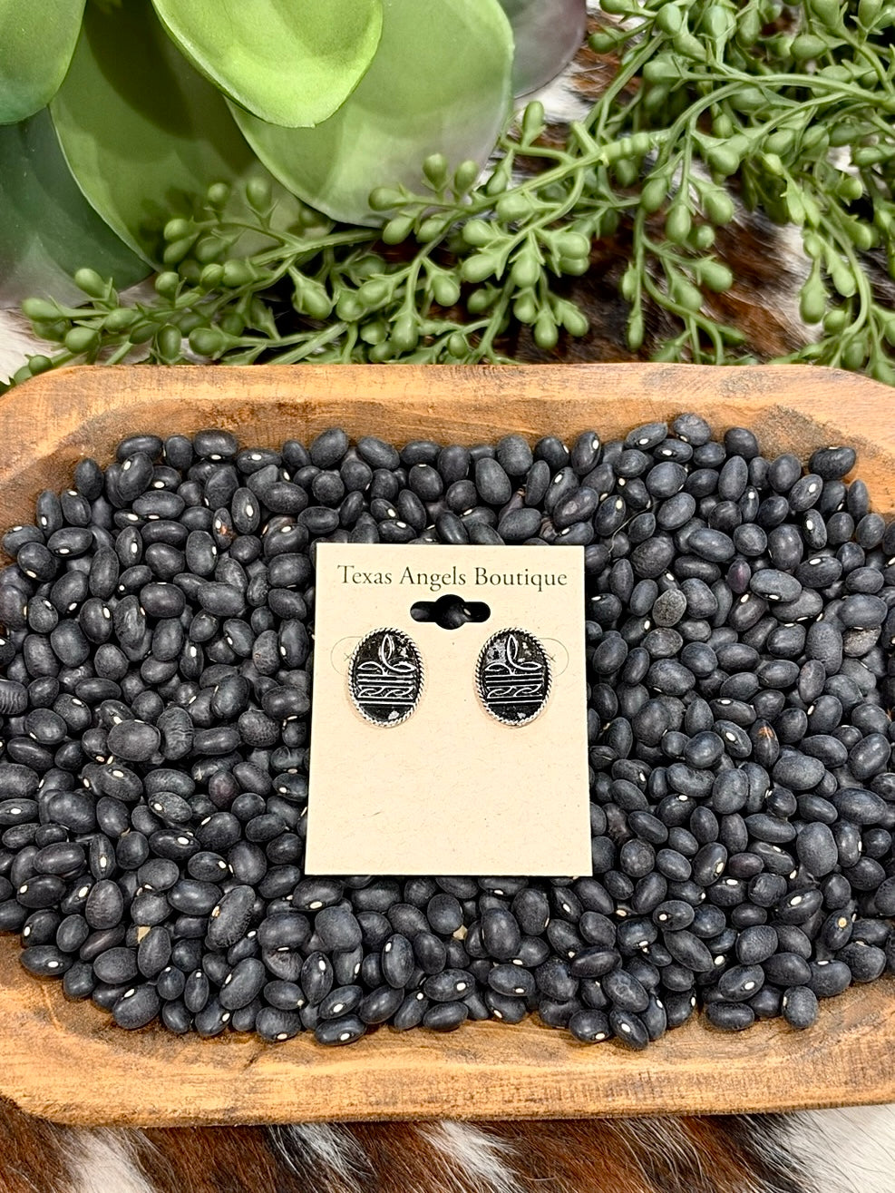 Silver Oval Boot Stitch Studs