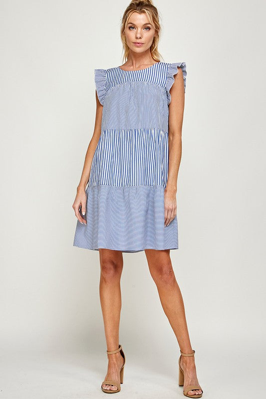 Sunshine State Of Mind Navy Striped Dress
