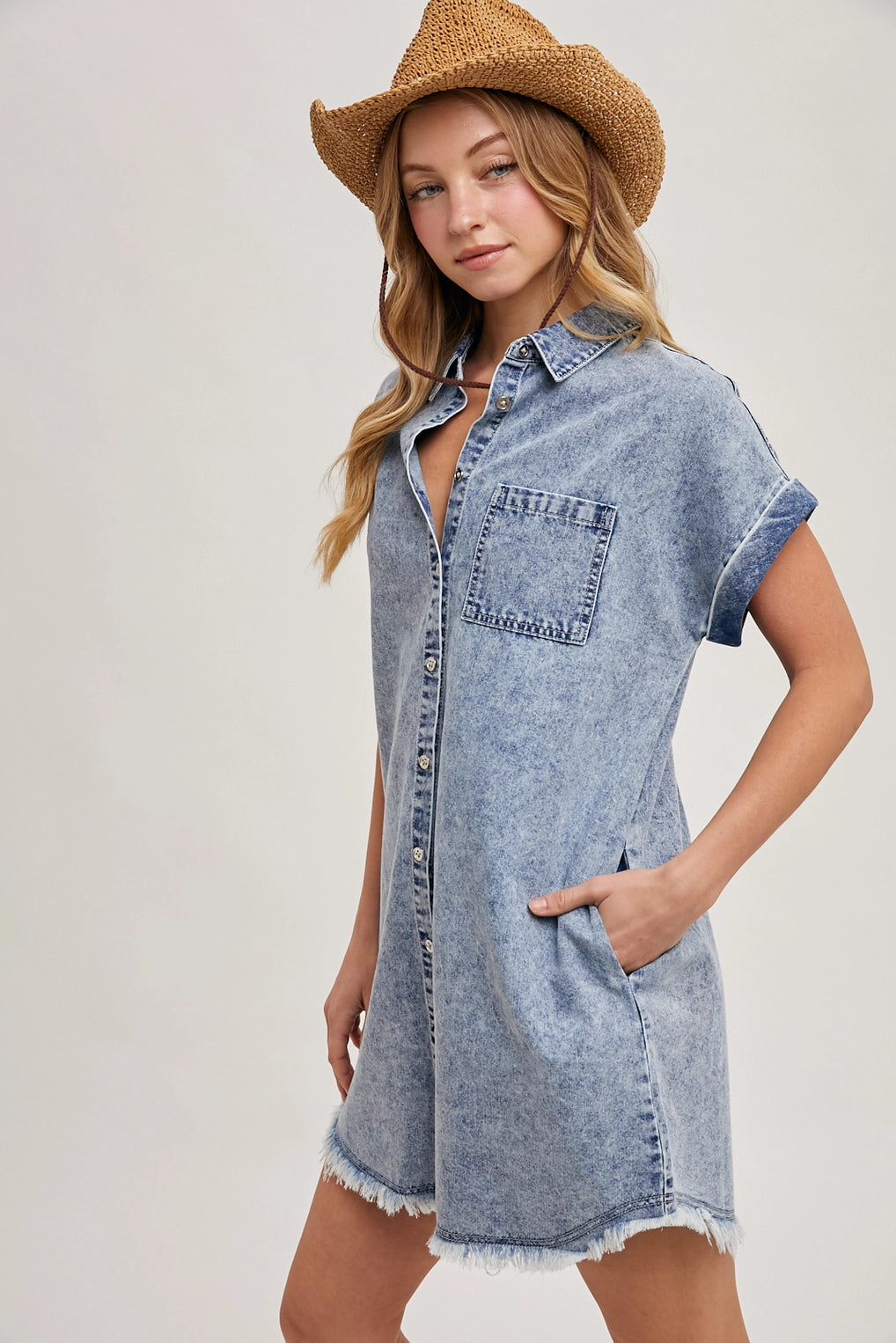 Roll The Rice Denim Dress