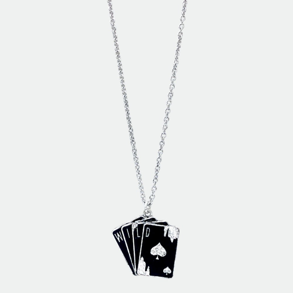 Black Wild Cards Necklace