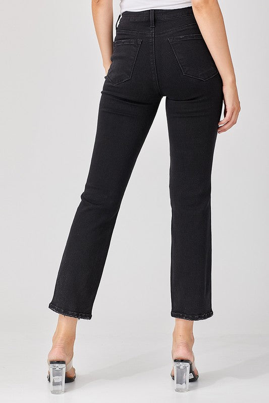 Thought You Should Know Black Straight Leg Risen Jeans