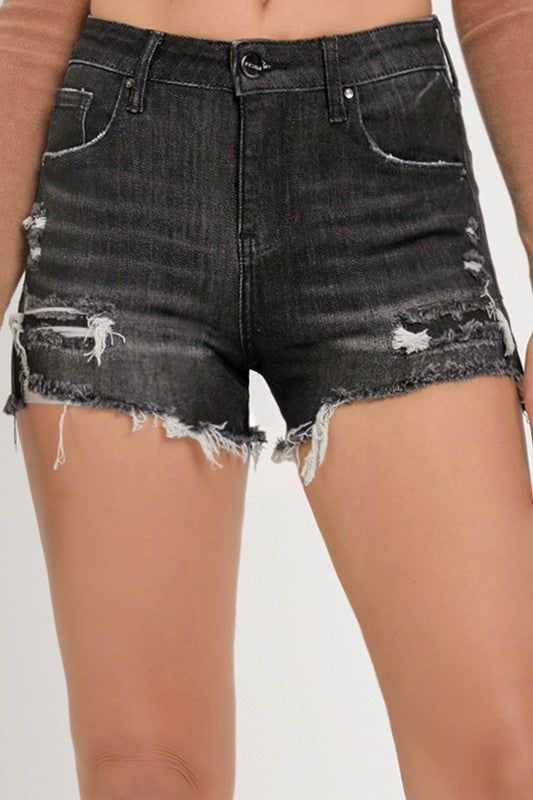 It's Been Awhile Black Risen Shorts