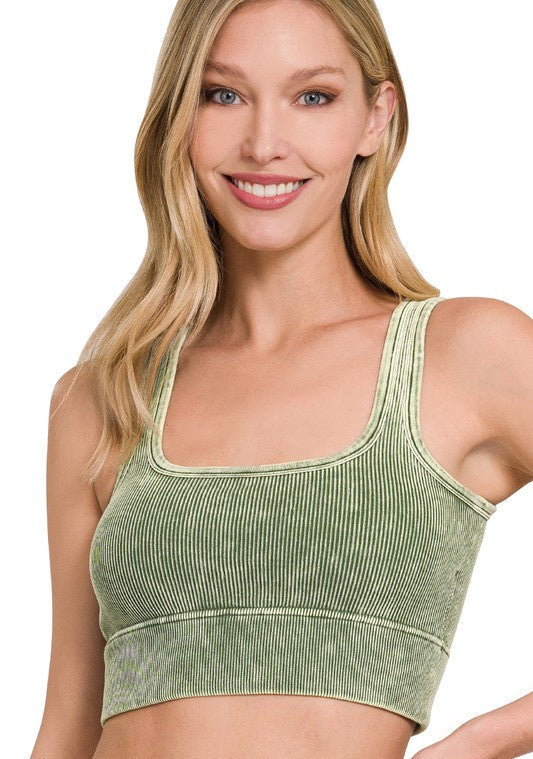 Simple Task Ash Olive Tank Top