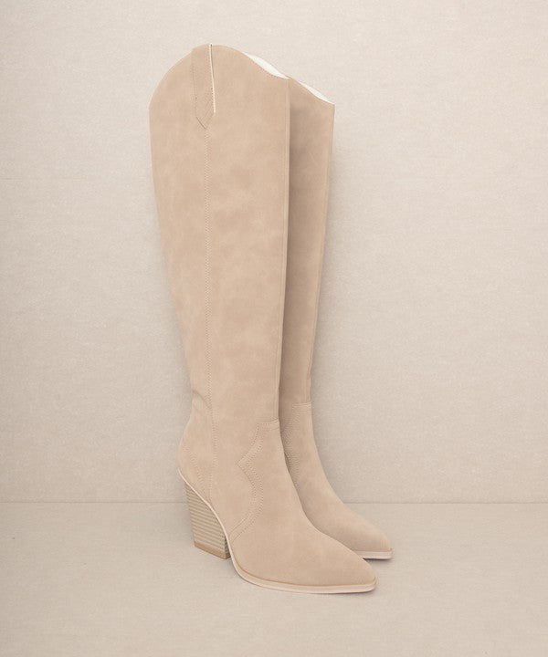 50% Off - Tell Me About It Taupe Knee High Boots