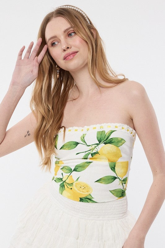 RESTOCK Hello Lovely Lemon Crop Top