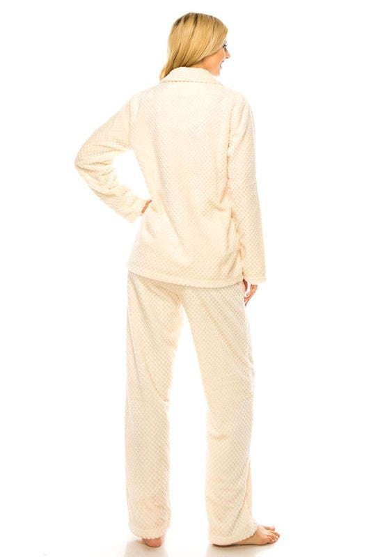 50% Off - Let's Cuddle Ivory PJ Set