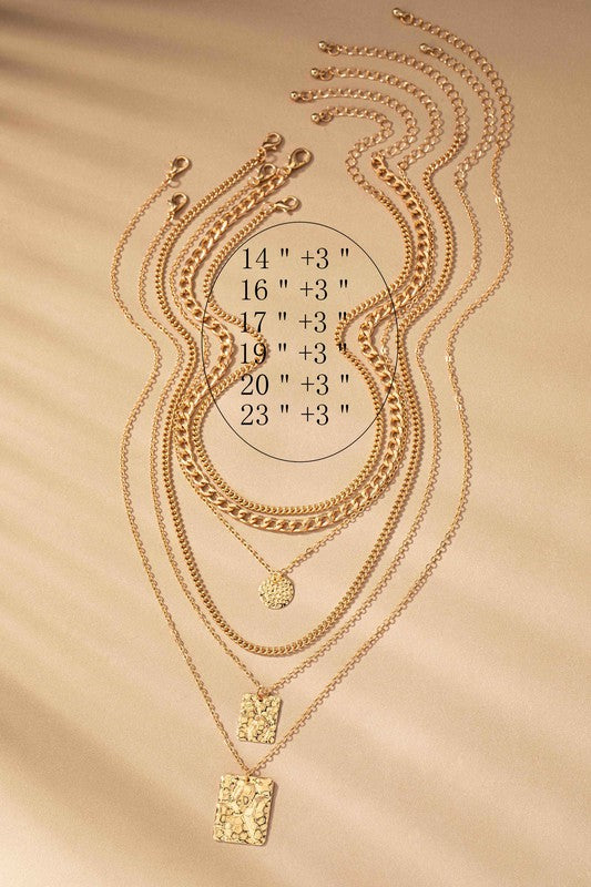Multi Strand Gold Layered Necklace
