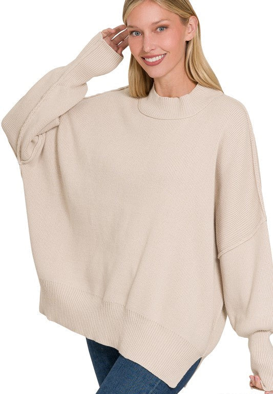 Basically The Best Beige Oversized Sweater