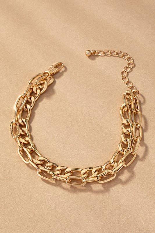 Gold Chain Link Bracelet
