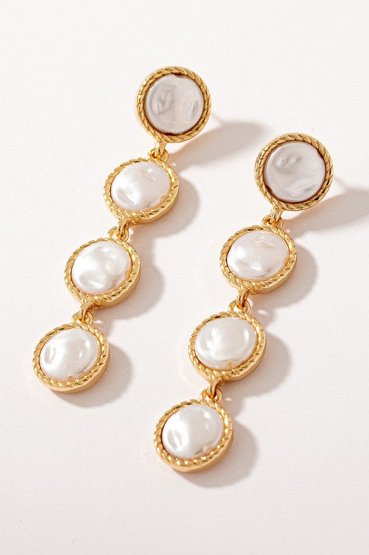 Gold Pearl Earrings