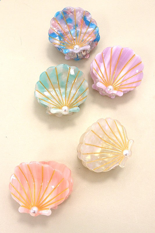 Seashell Hair Claw Clips