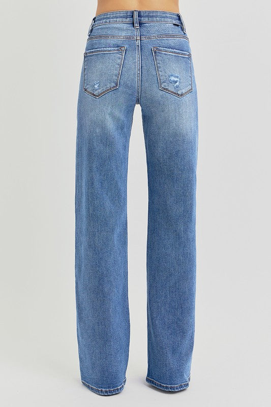 When The Time Is Right Wide Leg Risen Jeans