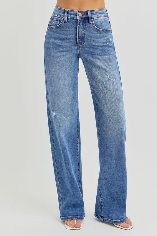 When The Time Is Right Wide Leg Risen Jeans