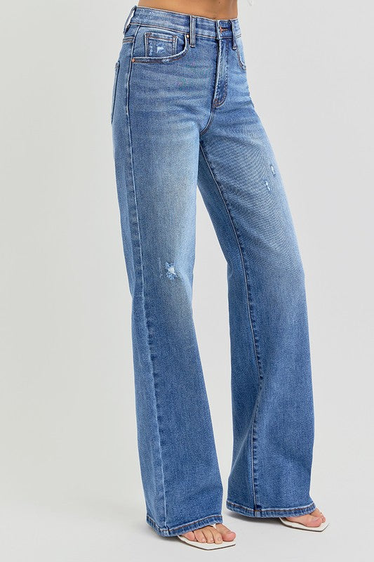 When The Time Is Right Wide Leg Risen Jeans