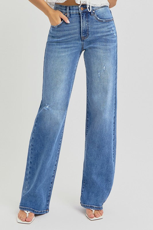 When The Time Is Right Wide Leg Risen Jeans