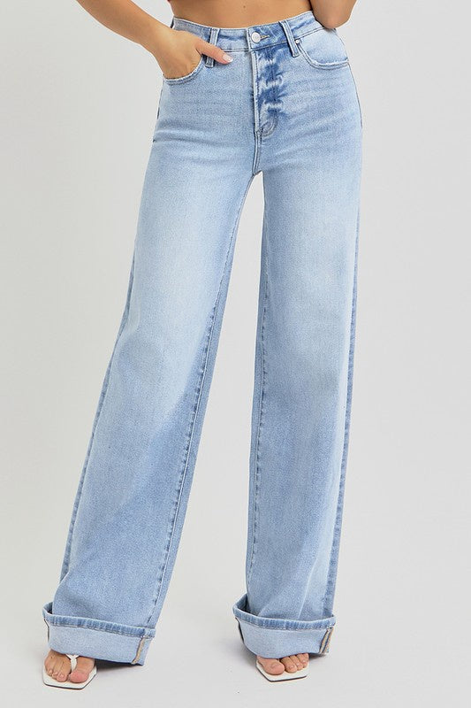 Light It Up Wide Leg Risen Jeans