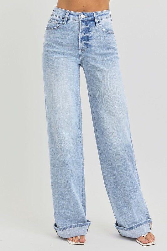 Light It Up Wide Leg Risen Jeans