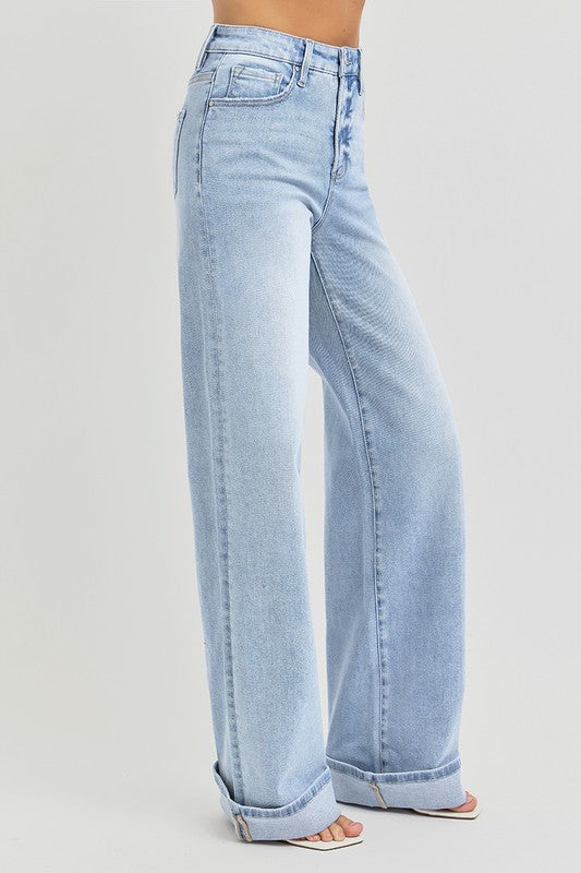 Light It Up Wide Leg Risen Jeans