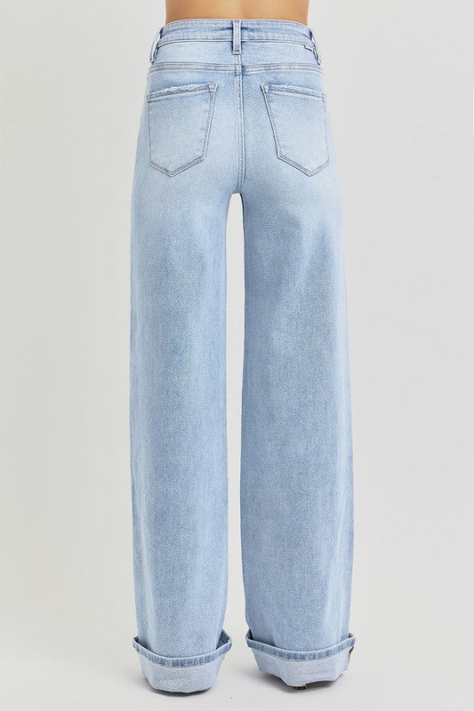 Light It Up Wide Leg Risen Jeans