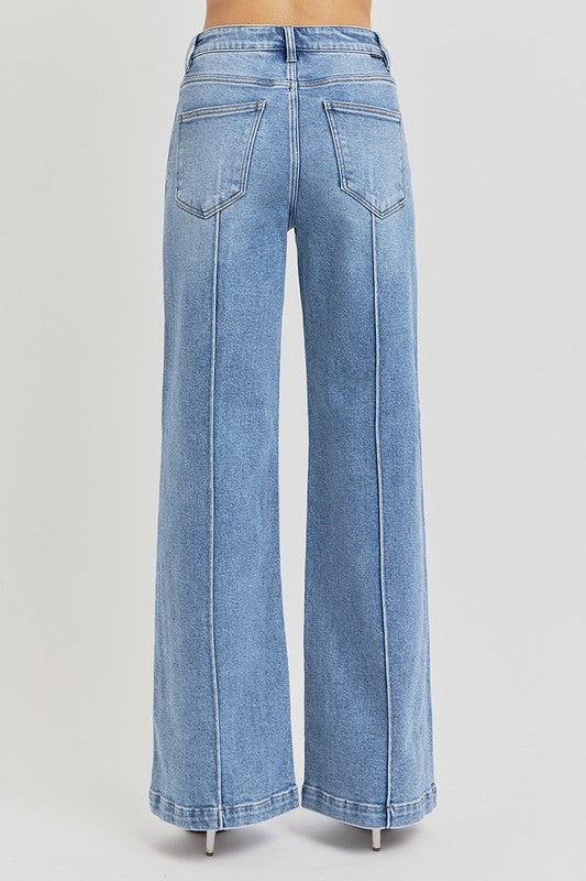 RESTOCK Raise Them Right Wide Leg Risen Jeans