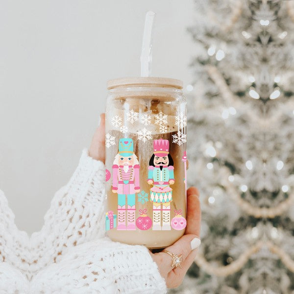 Nuts About Christmas Glass Cup