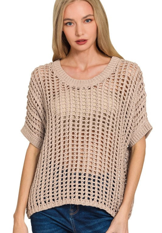 40% Off - Time Well Spent Mocha Oversized Knit Top