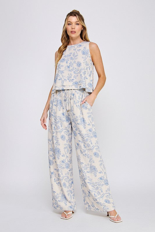 Find The Purpose Floral Linen Pants