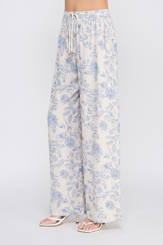 Find The Purpose Floral Linen Pants