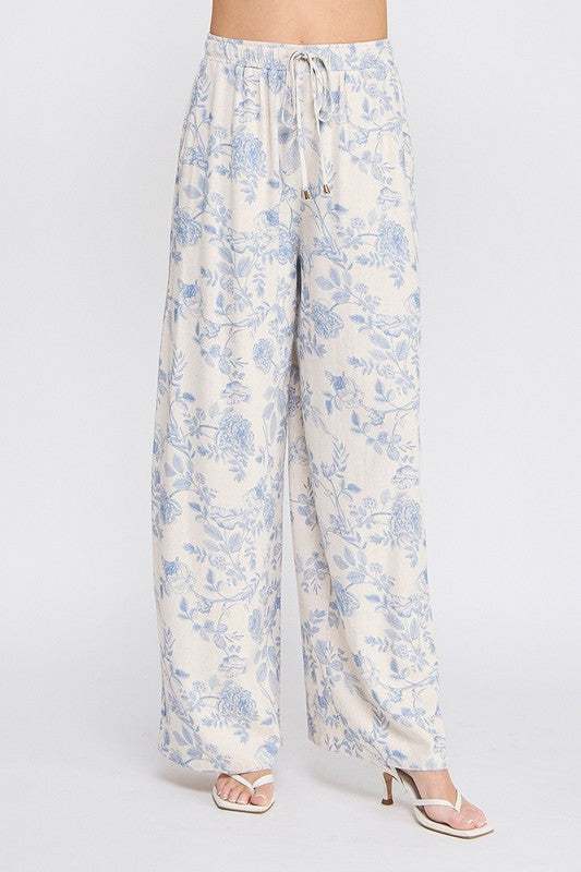 Find The Purpose Floral Linen Pants