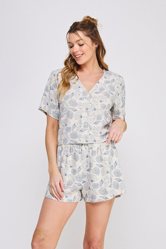 Shore Thing Sea Shell Linen Top