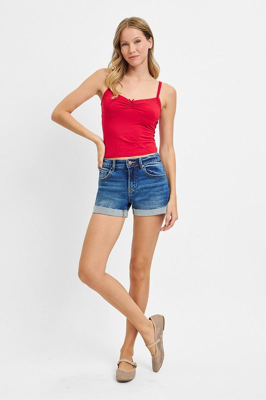 Midnight Moon Denim Risen Shorts