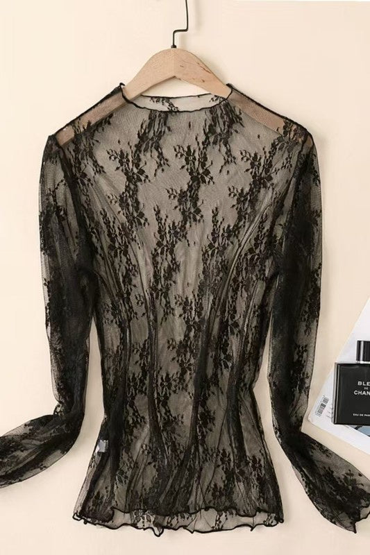 Black Lace Top