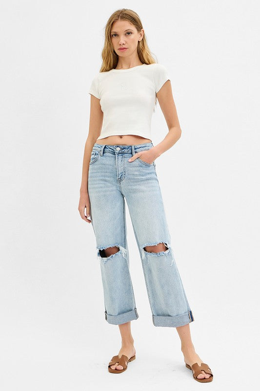 Boy Please Boyfriend Fit Risen Jeans