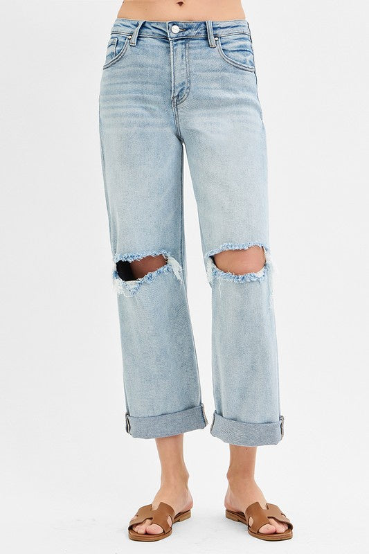Boy Please Boyfriend Fit Risen Jeans