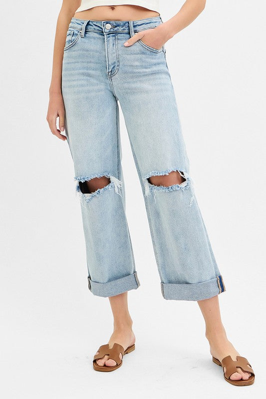 Boy Please Boyfriend Fit Risen Jeans