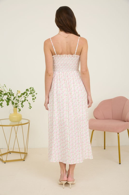 Bows & Pearls Pink Bow Maxi Dress