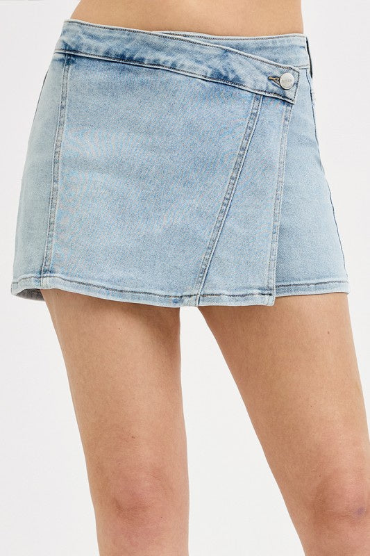 Let's Dance The Night Away Denim Risen Skort