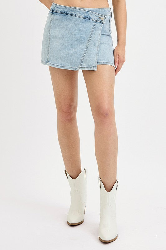 Let's Dance The Night Away Denim Risen Skort