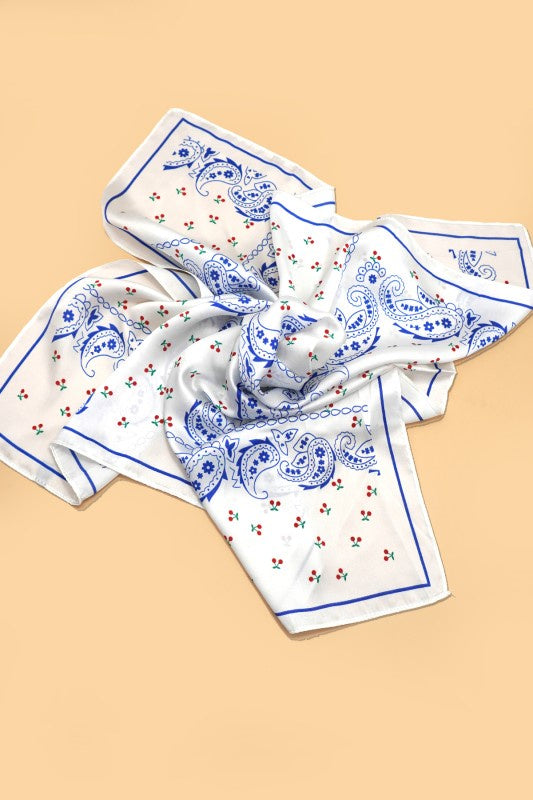 Paisley Cherry Satin Wild Rag