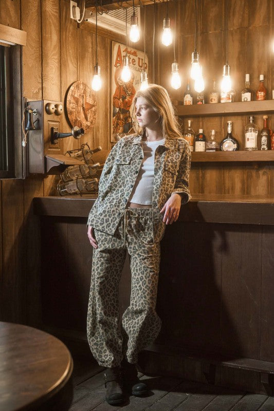 Feelin' Lucky Leopard Print Shacket