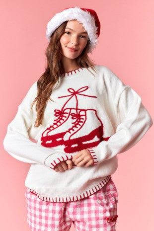 December Ice Skating Date Knit Sweater