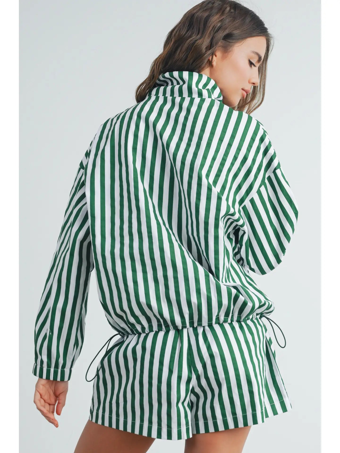Wall Hawks Green Striped Sweatshirt