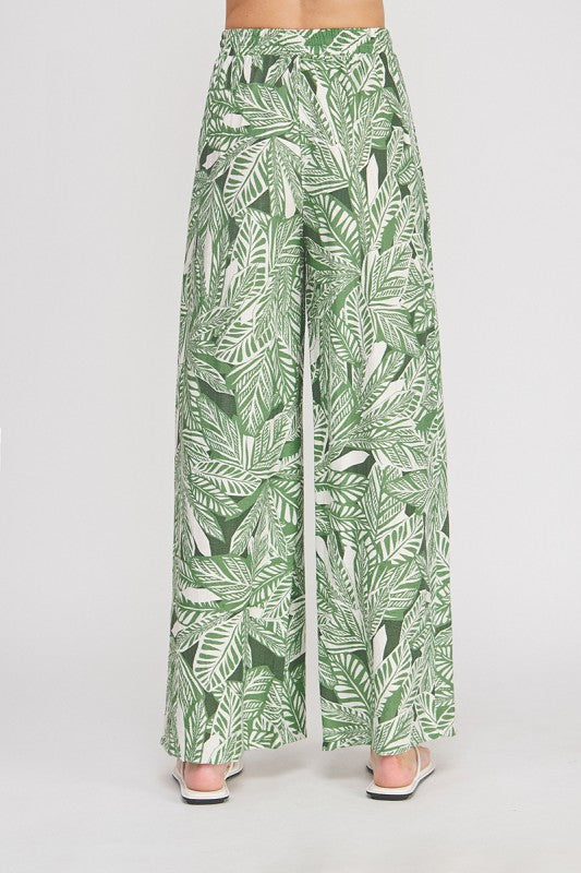 Paradise State Of Mind Palm Tree Printed Pants
