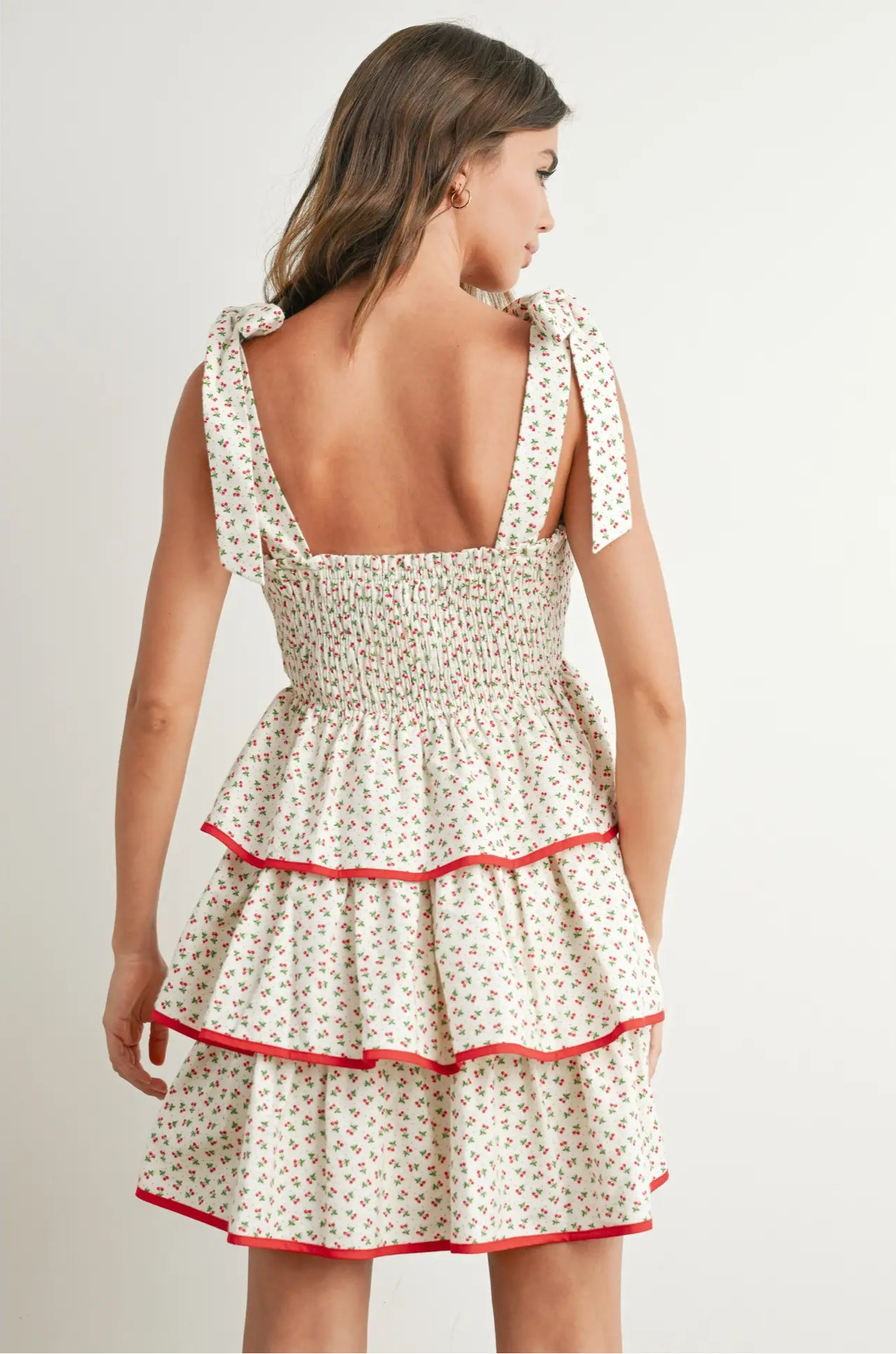 40% Off - The Cherry On Top Ruffle Dress