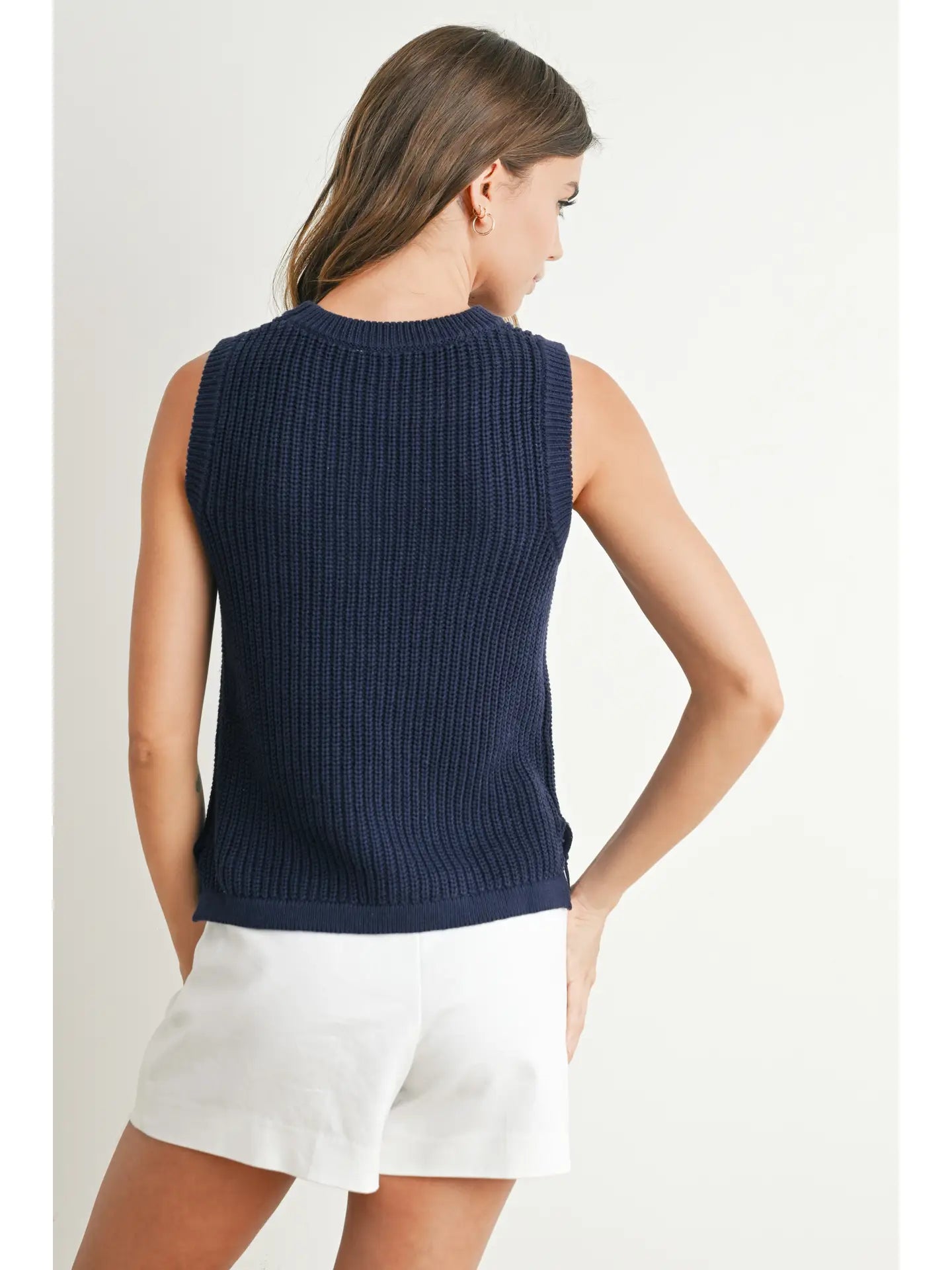 40% Off - Justice For All Navy American Flag Knit Top