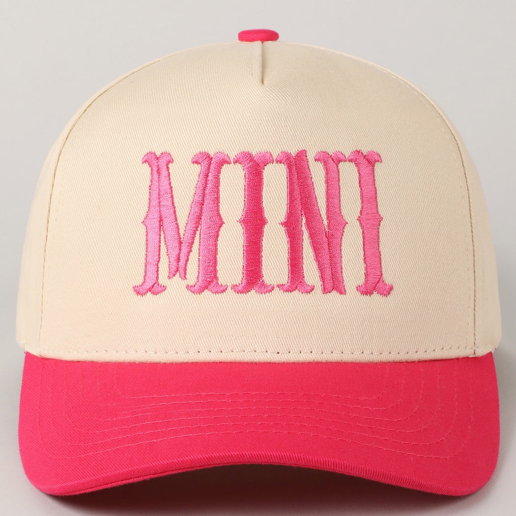 Mini Hot Pink Embroidered Trucker Hat