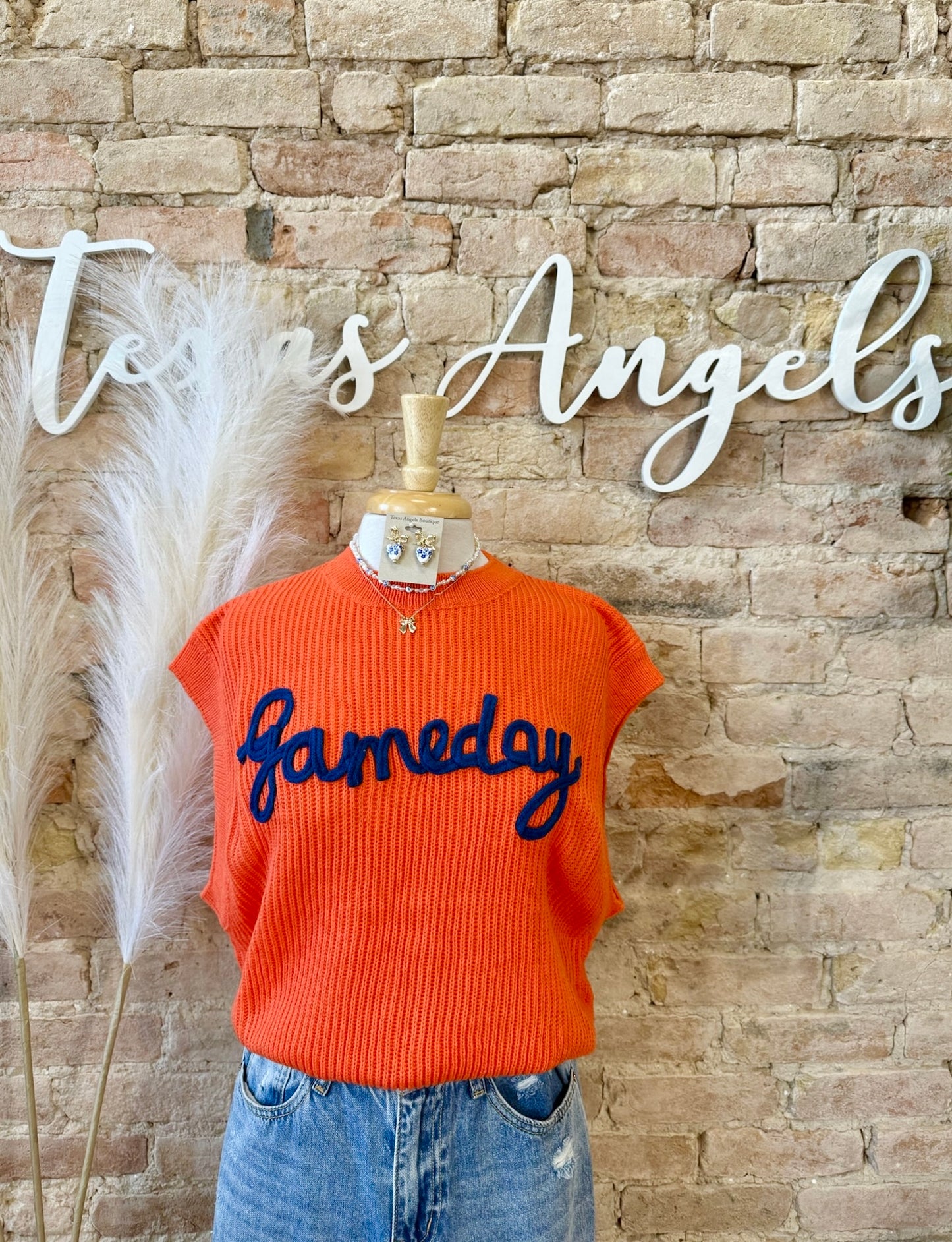 Bobcats Orange Gameday Knit Top