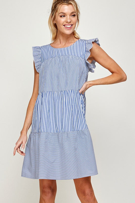 Sunshine State Of Mind Navy Striped Dress