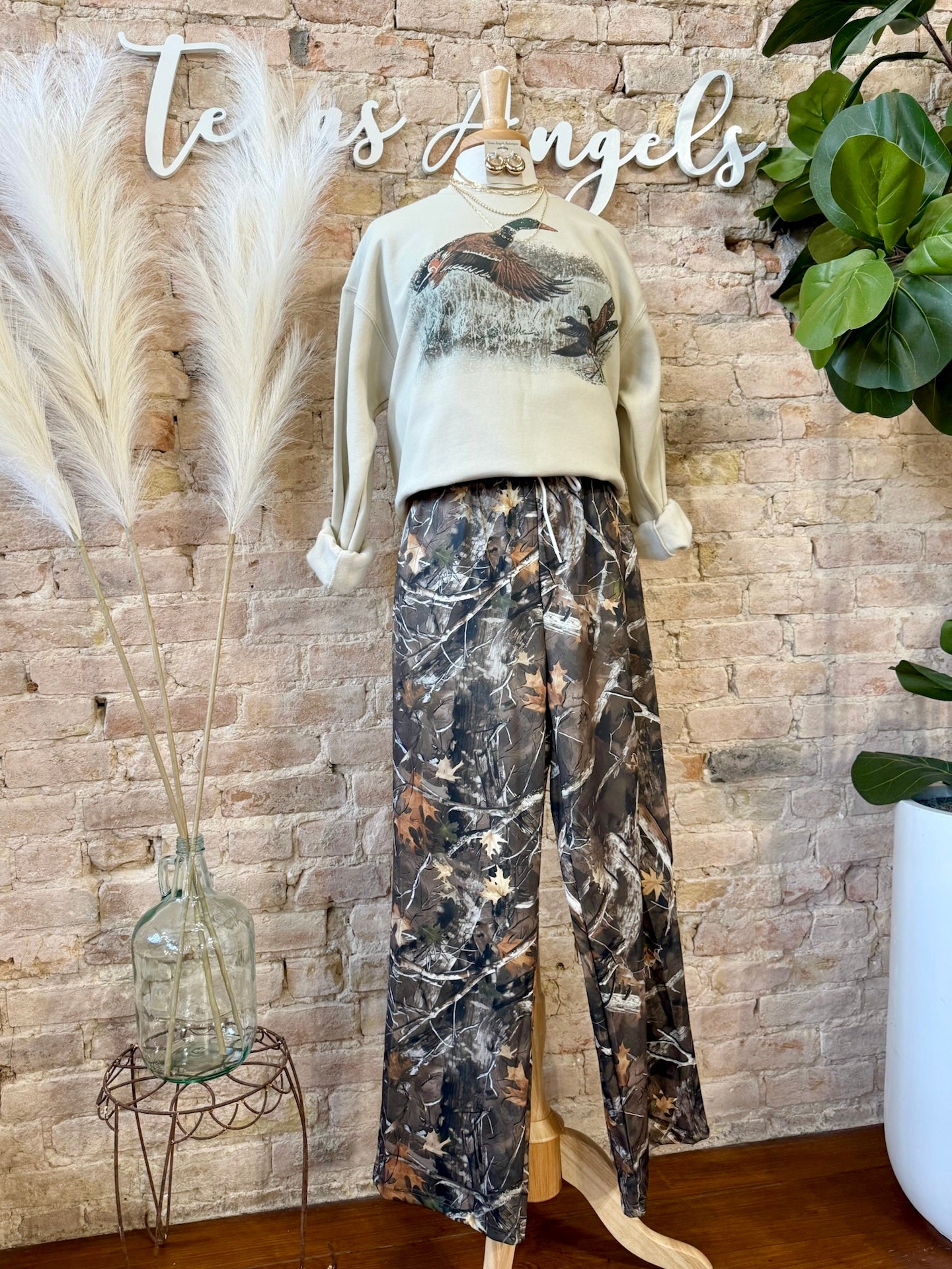 RESTOCK Cozy Cabin Green Camo Lounge Pants