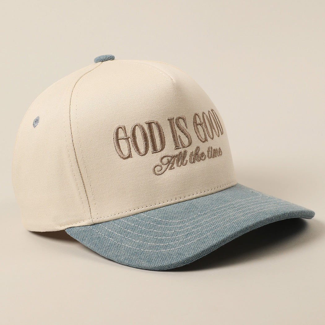 God Is Good All The Time Embroidered Trucker Hat